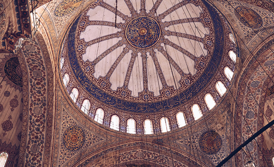 Two Women Enter a Temple